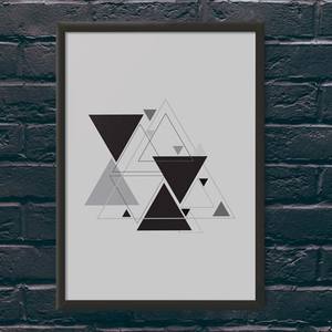 Quadro Decorativo Triângulos | Wallze