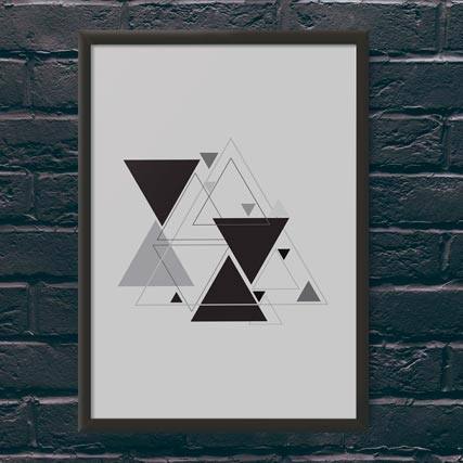 Quadro Decorativo Triângulos | Wallze