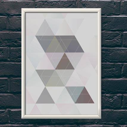 Quadro Decorativo Triângulos | Wallze