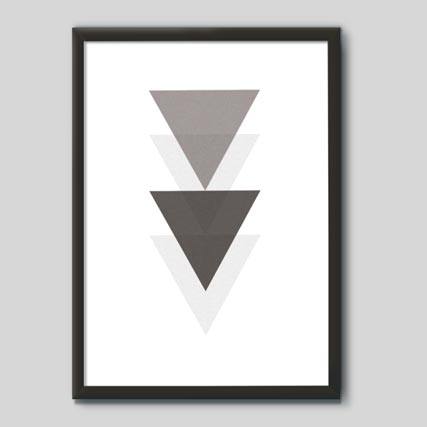 Quadro Decorativo Triângulos | Wallze