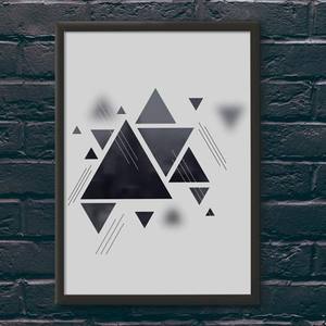 Quadro Decorativo Triângulos | Wallze