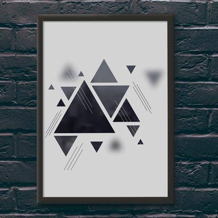 Quadro Decorativo Triângulos | Wallze
