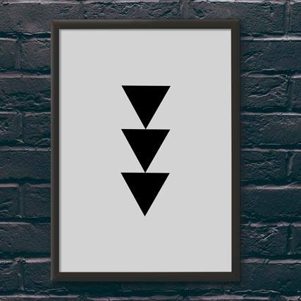 Quadro Decorativo Triângulos | Wallze