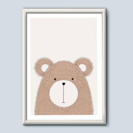 Quadro Decorativo Ursinho - quadro decorativo em ambiente decorado