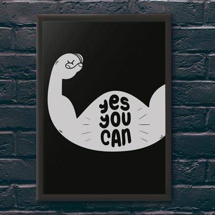 Quadro Decorativo Yes You Can | Wallze