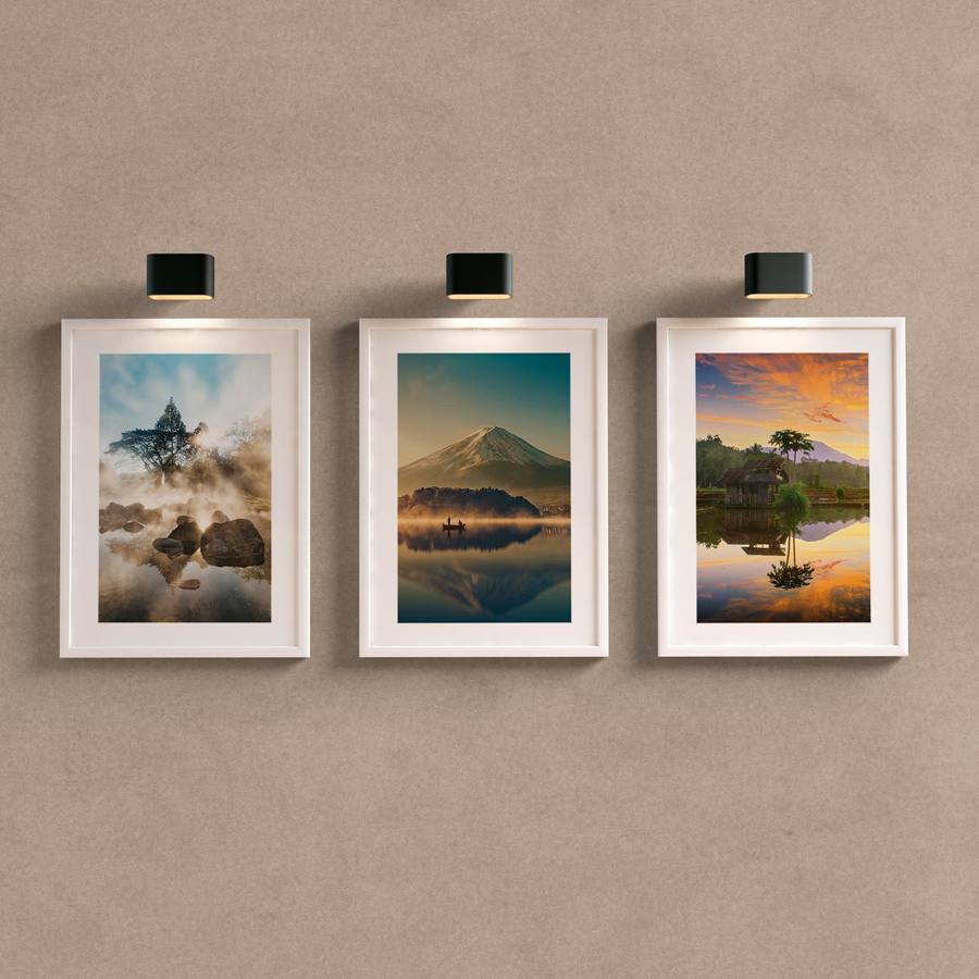 Kit Quadros Decorativos Paisagens para Sala ou Quarto